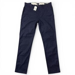 J.Crew Flex Slim Fit Pants Mens Size 31x32 Navy Blue Brushed Cotton Flannel NWT